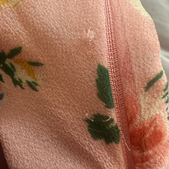 Loveshackfancy Kimbra ruffle floral peach orange floral size 4 - Picture 10 of 16